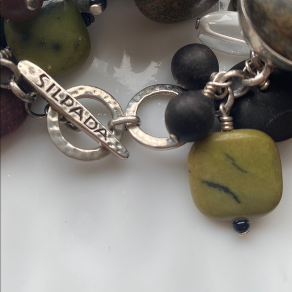 Silpada Multi-Stone and Sterling Bracelet fit up to 7” inch wrist. B2003 - Picture 10 of 10